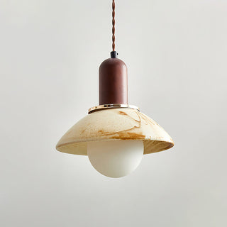 Elowen Cylinder Wood Ceramic Pendant Light