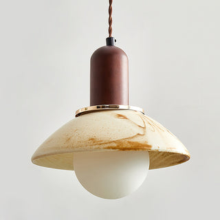Elowen Cylinder Wood Ceramic Pendant Light
