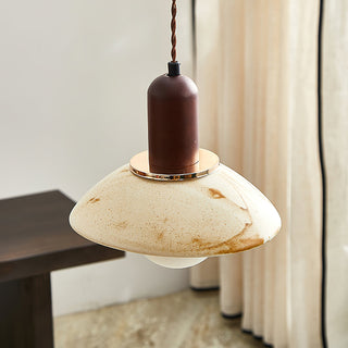 Elowen Cylinder Wood Ceramic Pendant Light