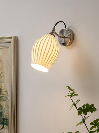 Ribbed Vintage Ceramics Wall Light