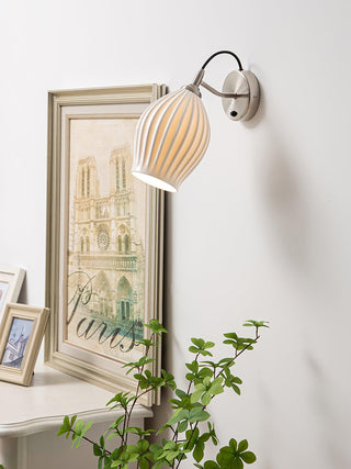 Ribbed Vintage Ceramics Wall Light