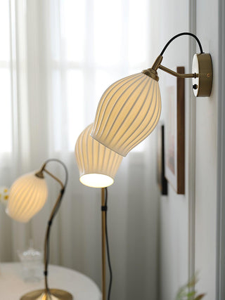 Ribbed Vintage Ceramics Wall Light