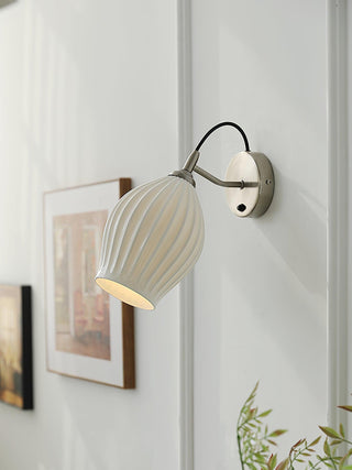 Ribbed Vintage Ceramics Wall Light