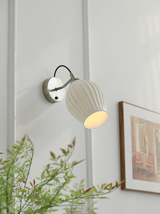Ribbed Vintage Ceramics Wall Light