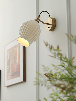 Ribbed Vintage Ceramics Wall Light