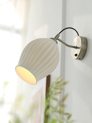 Ribbed Vintage Ceramics Wall Light