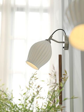 Ribbed Vintage Ceramics Wall Light