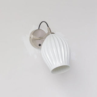 Ribbed Vintage Ceramics Wall Light