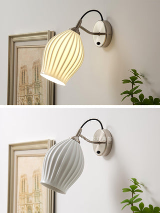 Ribbed Vintage Ceramics Wall Light