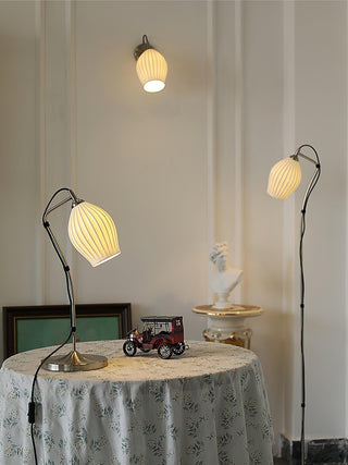 Ribbed Vintage Ceramics Wall Light