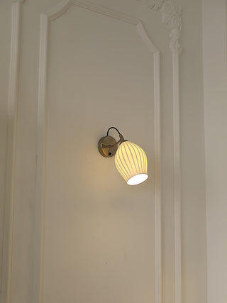 Ribbed Vintage Ceramics Wall Light