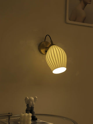 Ribbed Vintage Ceramics Wall Light