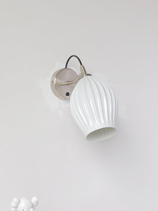 Ribbed Vintage Ceramics Wall Light
