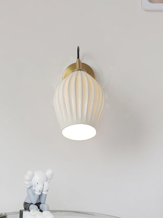 Ribbed Vintage Ceramics Wall Light