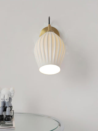 Ribbed Vintage Ceramics Wall Light