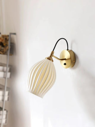 Ribbed Vintage Ceramics Wall Light