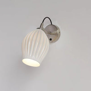 Ribbed Vintage Ceramics Wall Light