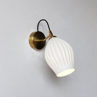 Ribbed Vintage Ceramics Wall Light