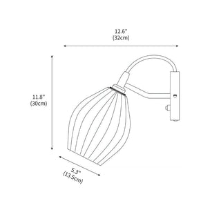 Ribbed Vintage Ceramics Wall Light