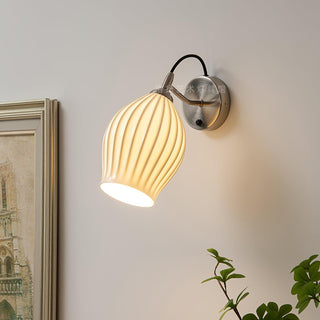 Ribbed Vintage Ceramics Wall Light