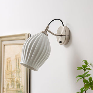 Ribbed Vintage Ceramics Wall Light