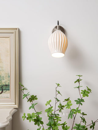 Ribbed Vintage Ceramics Wall Light