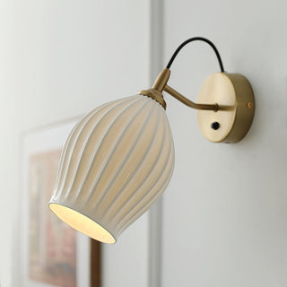 Ribbed Vintage Ceramics Wall Light