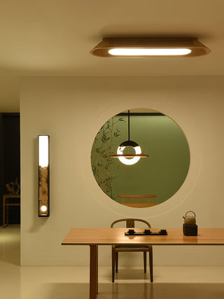 River Modern Wood Ceiling Light