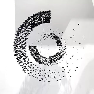 Arsilus Charcoal Stone Shape Hourglass Sculptural Chandelier - Blowlighting