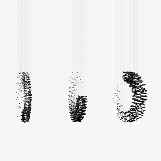 Arsilus Charcoal Stone Shape Hourglass Sculptural Chandelier - Blowlighting