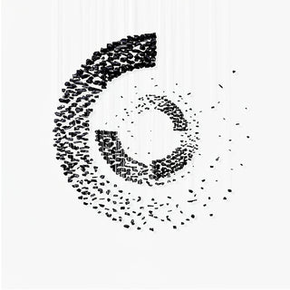 Arsilus Charcoal Stone Shape Hourglass Sculptural Chandelier - Blowlighting