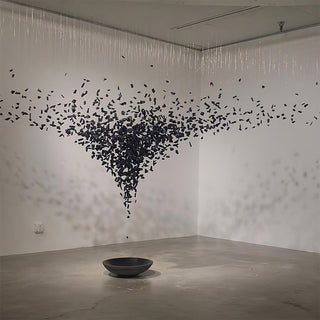 Arsilus Charcoal Stone Shape Hourglass Sculptural Chandelier - Blowlighting