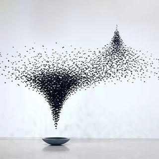 Arsilus Charcoal Stone Shape Hourglass Sculptural Chandelier - Blowlighting