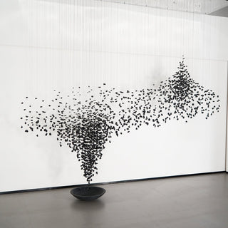 Arsilus Charcoal Stone Shape Hourglass Sculptural Chandelier - Blowlighting