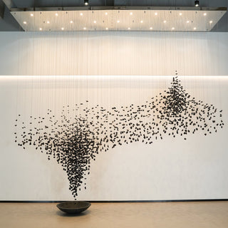 Arsilus Charcoal Stone Shape Hourglass Sculptural Chandelier - Blowlighting