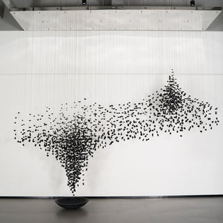 Arsilus Charcoal Stone Shape Hourglass Sculptural Chandelier - Blowlighting