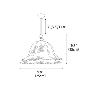 Charleston Floral Vintage Cloth Pendant Light