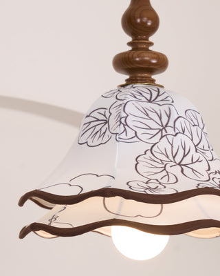 Charleston Floral Vintage Cloth Pendant Light