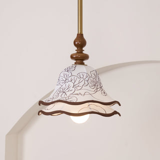 Charleston Floral Vintage Cloth Pendant Light