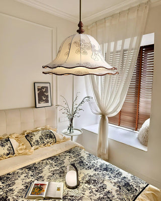 Charleston Floral Vintage Cloth Pendant Light