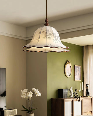 Charleston Floral Vintage Cloth Pendant Light