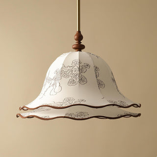 Charleston Floral Vintage Cloth Pendant Light