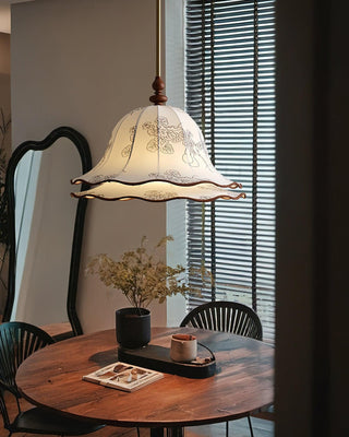 Charleston Floral Vintage Cloth Pendant Light