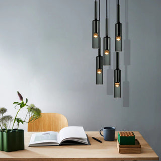 Charlot Smoked Glass Pendant Light