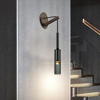 Kael Minimalist Black Metal Wall Sconce