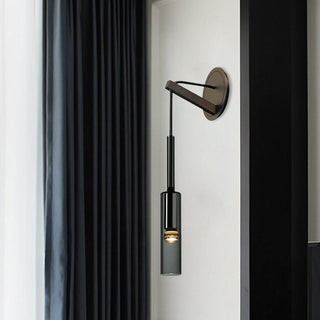 Kael Minimalist Black Metal Wall Sconce
