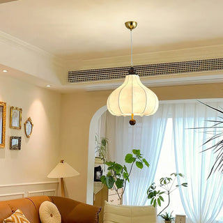 Chestnuts Retro Floral Fabric Pendant Light