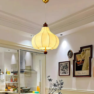 Chestnuts Retro Floral Fabric Pendant Light