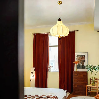 Chestnuts Retro Floral Fabric Pendant Light