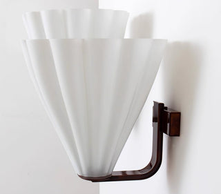 Iris Modern Ribbed Glass Wall Sconce